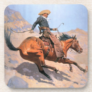 Dessous-de-verre Le cowboy (huile sur la toile)