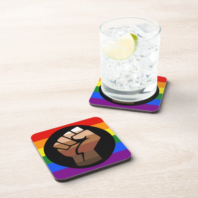 Dessous-de-verre Le drapeau de couleur des personnes queer de Slipp (Côté Droit)