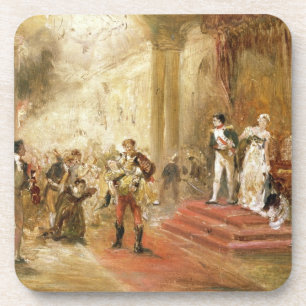 Dessous-de-verre Le feu à l'ambassade autrichienne (huile sur la