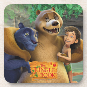 Dessous-de-verre Le groupe de livre de jungle a tiré 1