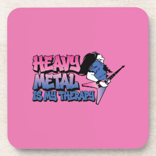 Dessous-de-verre le heavy metal est ma thérapie