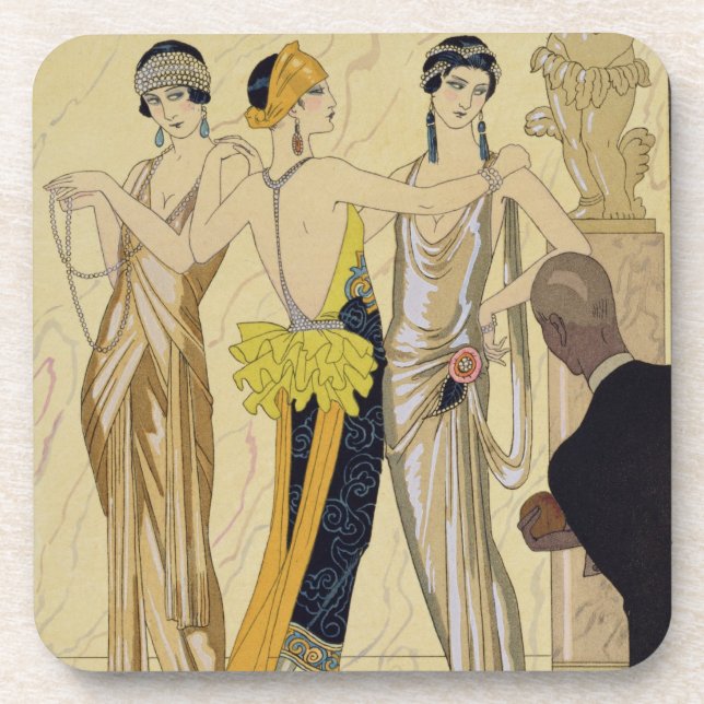 Dessous-de-verre Le jugement de Paris, 1920-30 (copie de pochoir) (Devant)