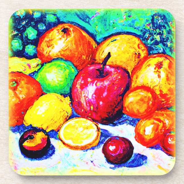 Dessous-de-verre Le Juicy Delights Fruits. Commandez dès maintenant (Devant)