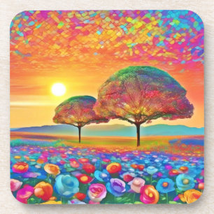 Dessous-de-verre Le kaléidoscope de Sunset Nature