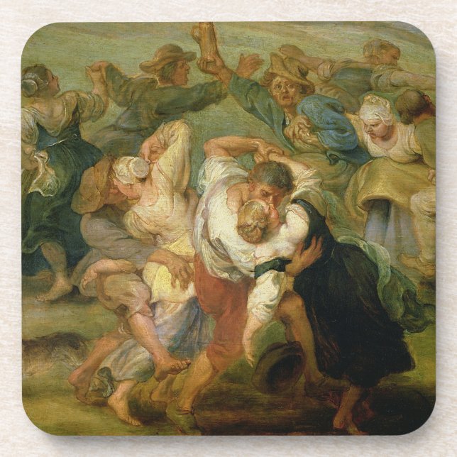 Dessous-de-verre Le Kermesse, coordonnée des paysans dansant, (Devant)