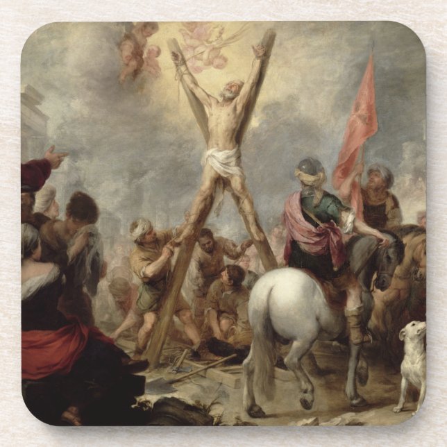 Dessous-de-verre Le martyre de St Andrew, 1675-82 (huile sur le (Devant)