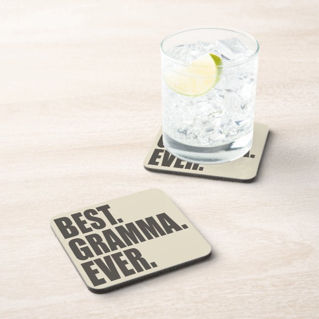 Dessous-de-verre Le meilleur. Gramma. Jamais (Côté Droit)