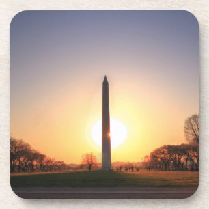 Dessous-de-verre Le Monument de Washington au coucher du soleil