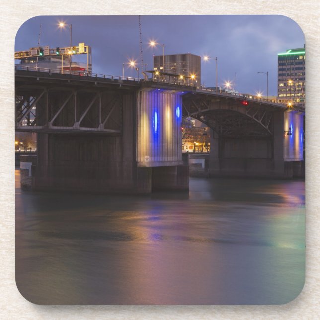 Dessous-de-verre Le pont Morrison sur la rivière Willamette (Devant)