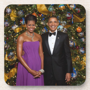Dessous-de-verre Le président américain Barack Obama sur la carte d