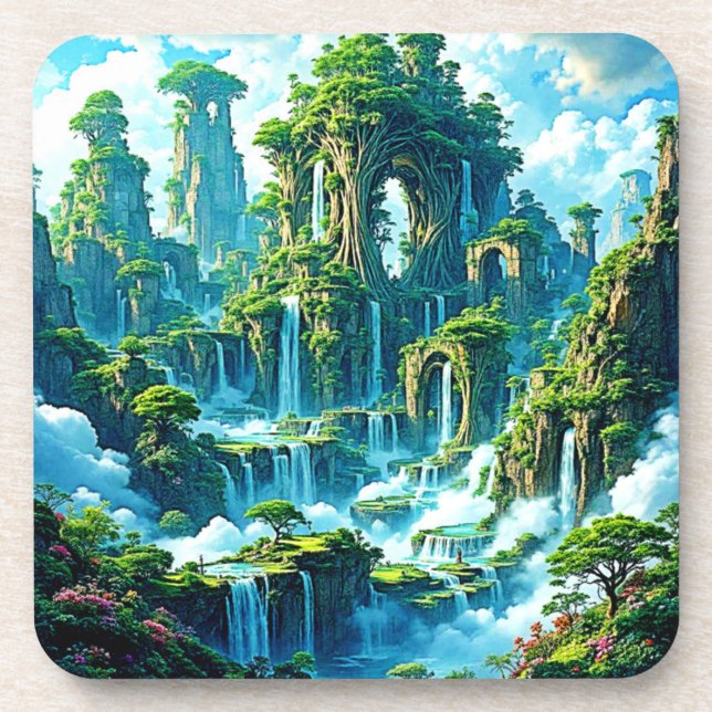 Dessous-de-verre Le rêve de l'arbre de cascade (Devant)