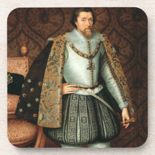 Dessous-de-verre Le Roi James I de l'Angleterre (1566-1625) (huile
