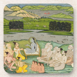 Dessous-de-verre Le Shuku sage Deva s'adressant au Roi Parikshit et