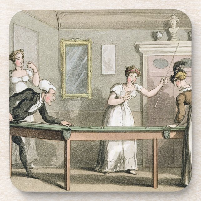 Dessous-de-verre Le Tableau de billard, 'de la visite de Dr. Syntax (Devant)