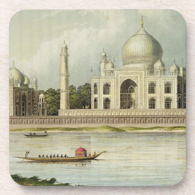 Dessous-de-verre Le Taj Mahal, tombe de l'empereur Shah Jehan et (Devant)