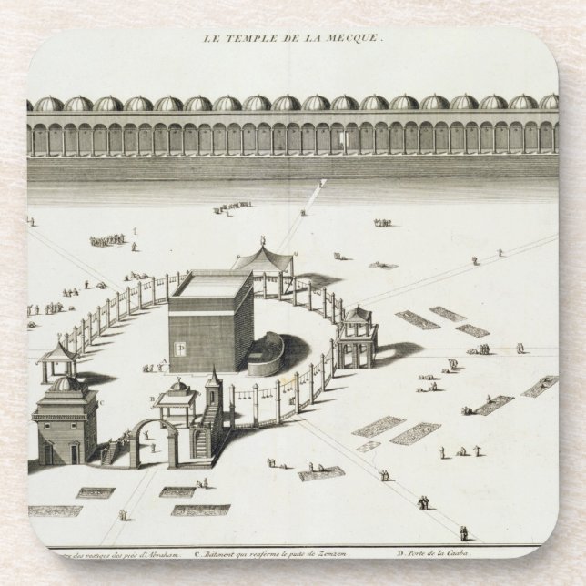 Dessous-de-verre Le temple de Mecque (gravure) (Devant)