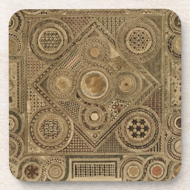 Dessous-de-verre Le trottoir de mosaïque avant l'autel, plaquent A (Devant)