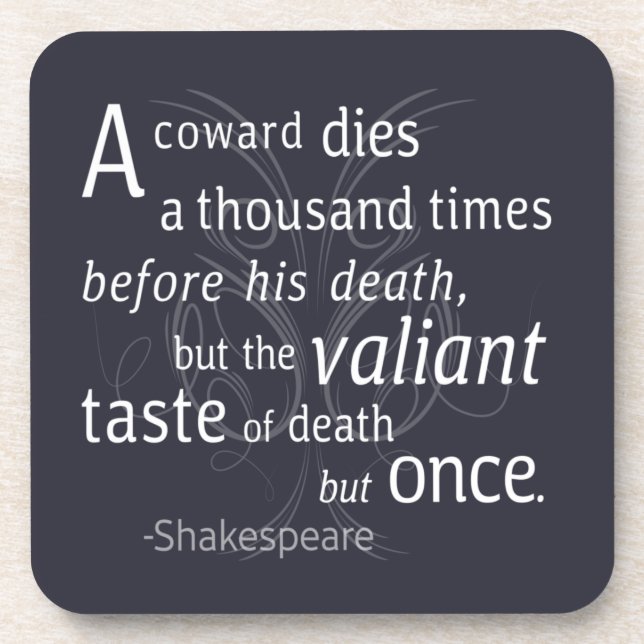 Dessous-de-verre Le Valiant meurt mais une fois Shakespeare (Devant)