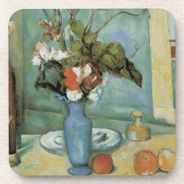 Dessous-de-verre Le Vase bleu (Fleurs et Fruits) de Paul Cézanne (Devant)