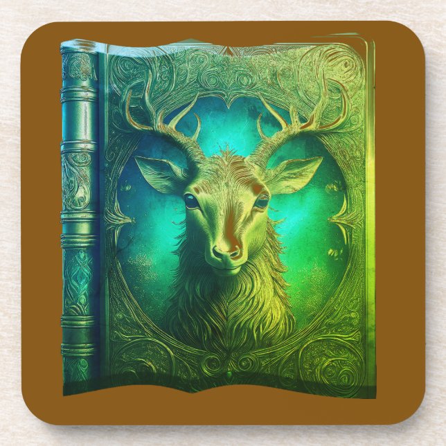 Dessous-de-verre Leather Bound Copy Of A Deer Hunting Guide (Devant)