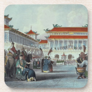 Dessous-de-verre L'empereur Teaon-Kwang passant en revue le sien