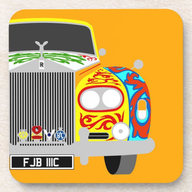 Dessous-de-verre Lennon's psychedelic limousine car roller (Devant)