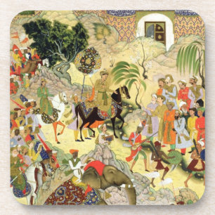 Dessous-de-verre L'entrée triomphante d'Akbar d'empereur dans