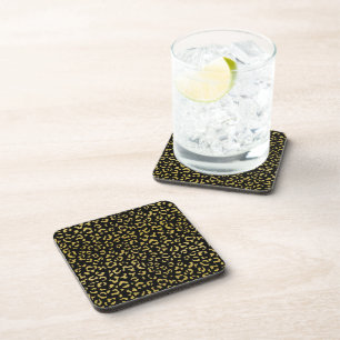 Dessous-de-verre Leopard d'or, Parties scintillant d'or, Motif de l