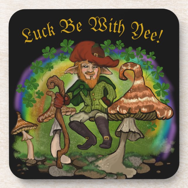 Dessous-de-verre Leprachaun Luck be With Yee ! (Devant)