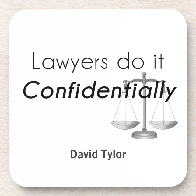 Dessous-de-verre Les avocats le font confidentiellement (Devant)
