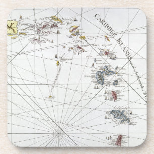 DESSOUS-DE-VERRE LES CARAÏBE : CARTE, 1775
