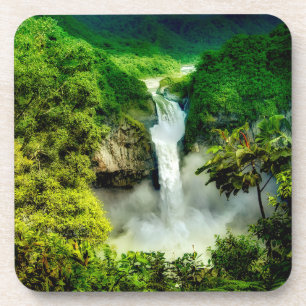 Dessous-de-verre Les cascades San Rafael Falls, Equateur