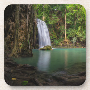 Dessous-de-verre Les cascades Spring Rainforest Waterfall Thaïlan