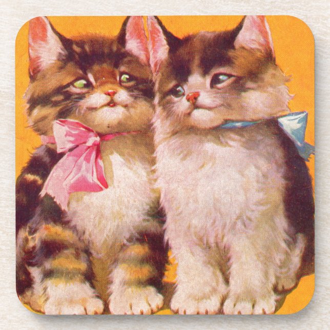 Dessous-de-verre Les chatons floofy des années 1930 (Devant)