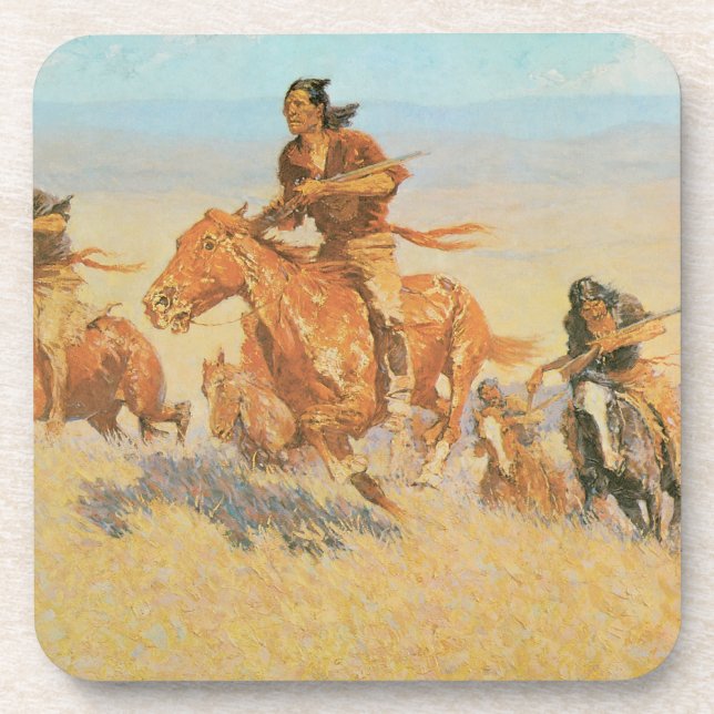 Dessous-de-verre Les Coureurs de Buffles, Big Horn Basin par Reming (Devant)