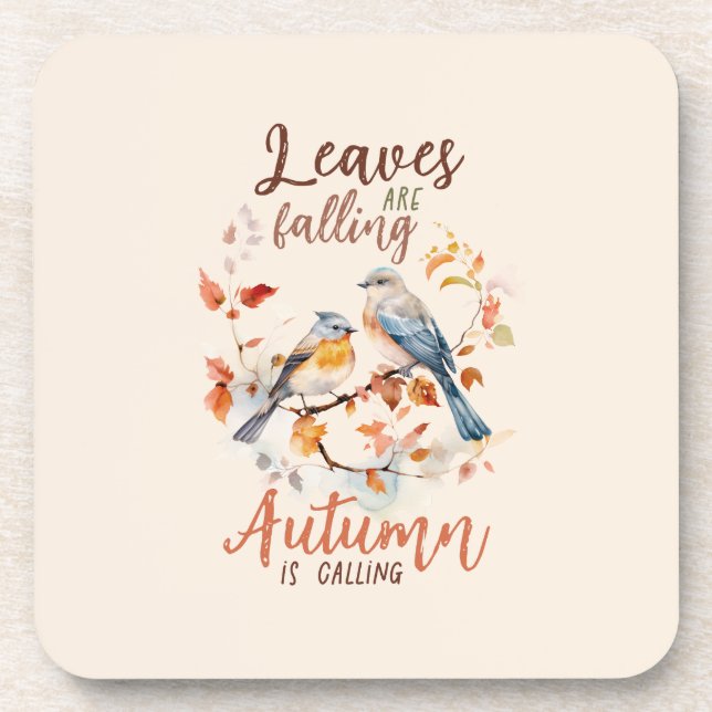 Dessous-de-verre Les feuilles Chutent - Les Oiseaux D'Automne Et Le (Devant)