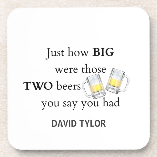 Dessous-de-verre Les flics plaisantent, quelle taille... (Devant)