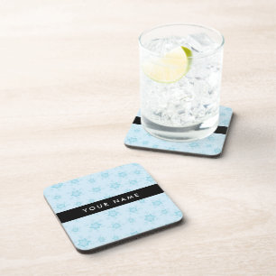 Dessous-de-verre Les flocons de neige bleu glace, Votre nom, Person