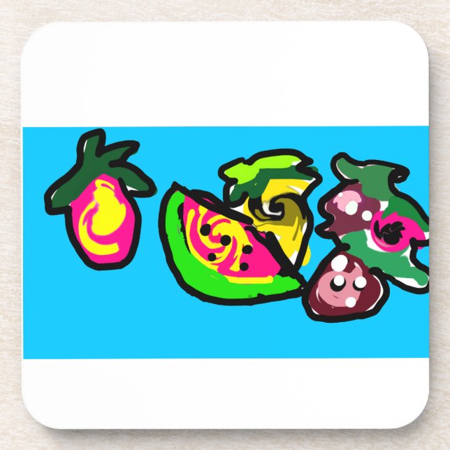 Dessous-de-verre Les fruits sont amusants  (Devant)