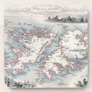 Dessous-de-verre Les Îles Falkland et le Patagonia, d'une série d