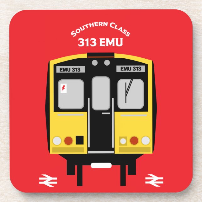 Dessous-de-verre Les passionnés de train ferroviaire britannique (Devant)