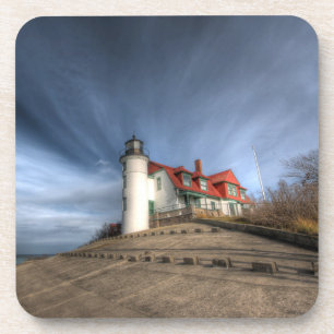 Dessous-de-verre Les phares Point Betsie Lake Michigan