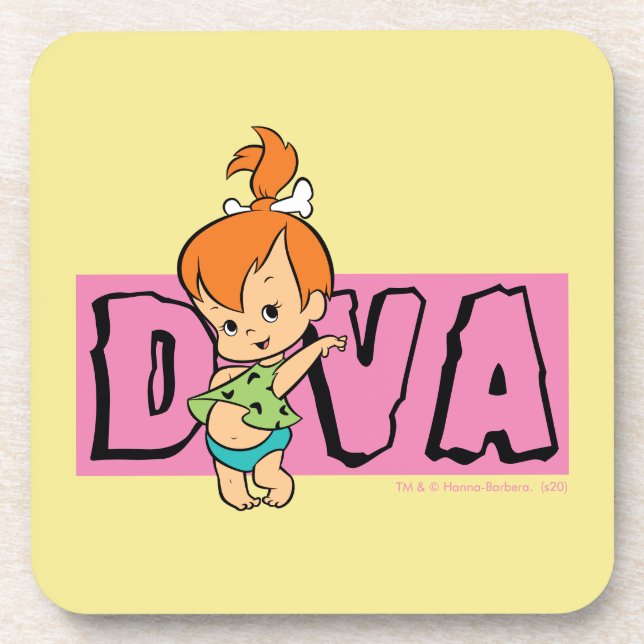 Dessous-de-verre Les Pierrafeu | Galets - Little Diva (Devant)