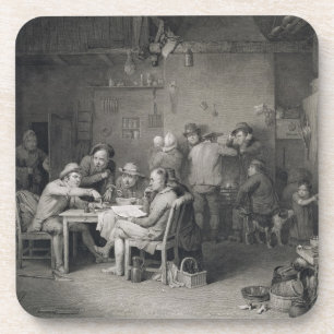 Dessous-de-verre Les politiciens de village, gravés par Abraham