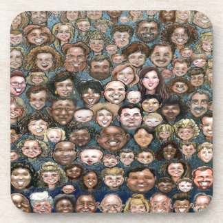Dessous-de-verre Les visages de l'humanité