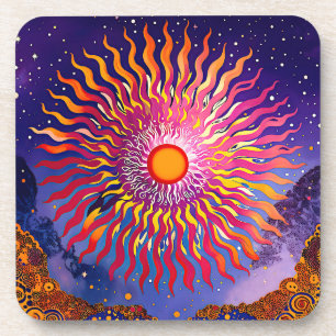 Dessous-de-verre "Les Whispers solaires dans le ciel" Le soleil