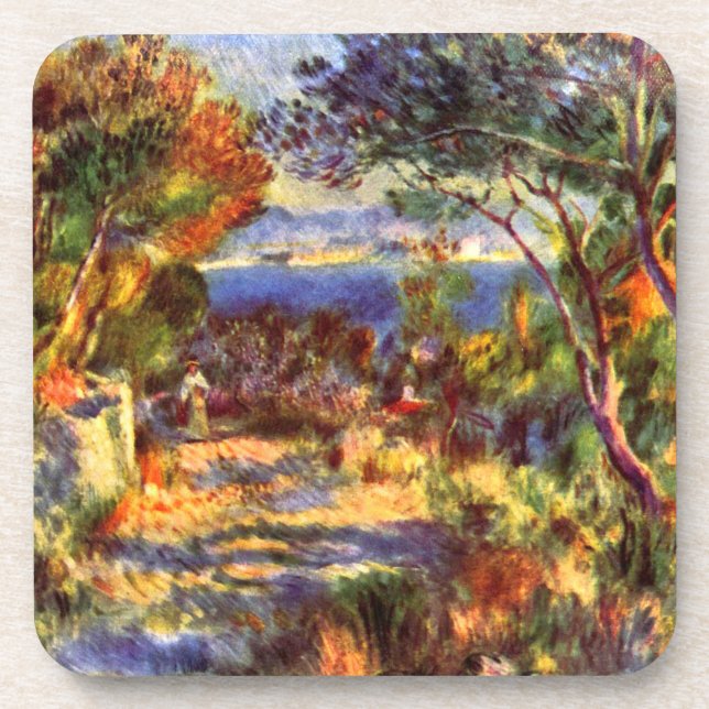Dessous-de-verre L'Estaque par Pierre Renoir, Impressionnisme Vinta (Devant)