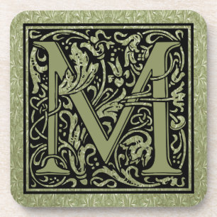 Dessous-de-verre Letter M First Letter Monogram