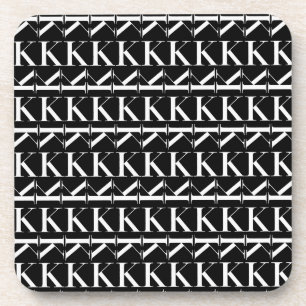 Dessous-de-verre Lettre initiale K Monogramme, Choisir la couleur A