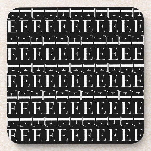 Dessous-de-verre Lettre initiale monogramme E (Devant)